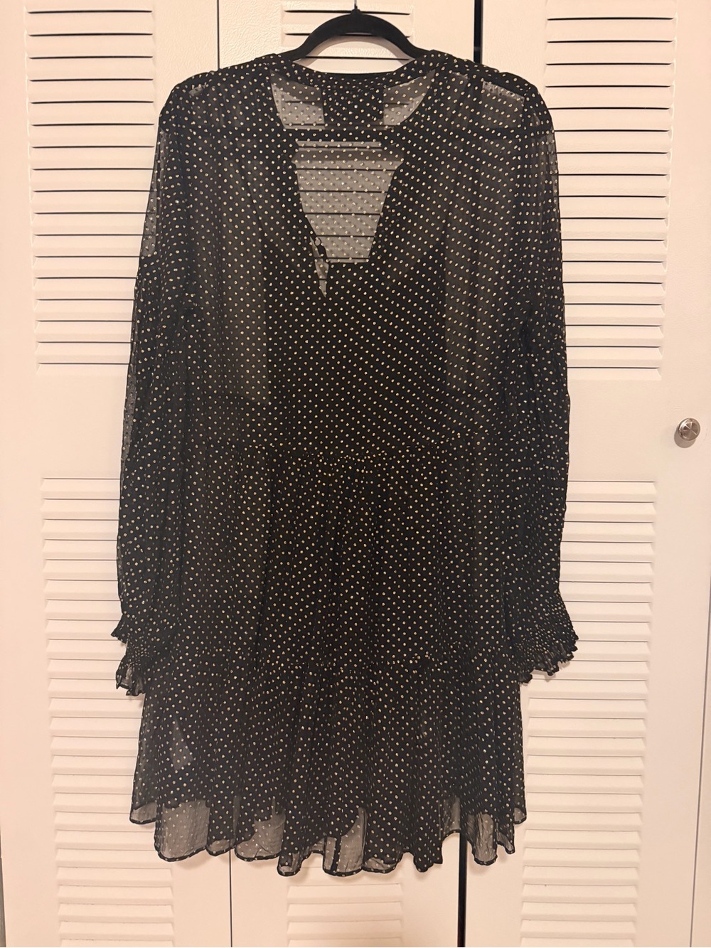 Zadig & Voltaire Randy Mousseline Sparle Noir Dress - Picture 8 of 13
